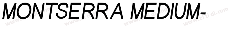 MONTSERRA MEDIUM字体转换